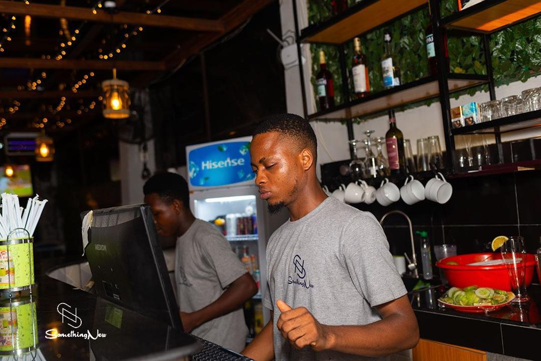 The bar at Something New Restaurant